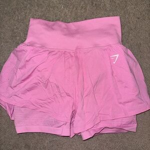 Gymshark Pink Athletic Shorts High Waist Moisture-Wicking